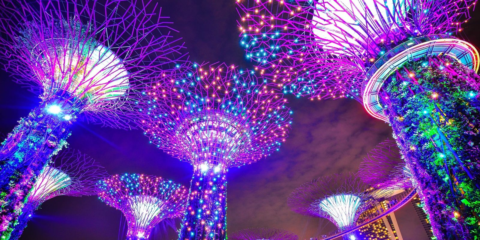 Illumination at Gardens by the Bay, Singapore.