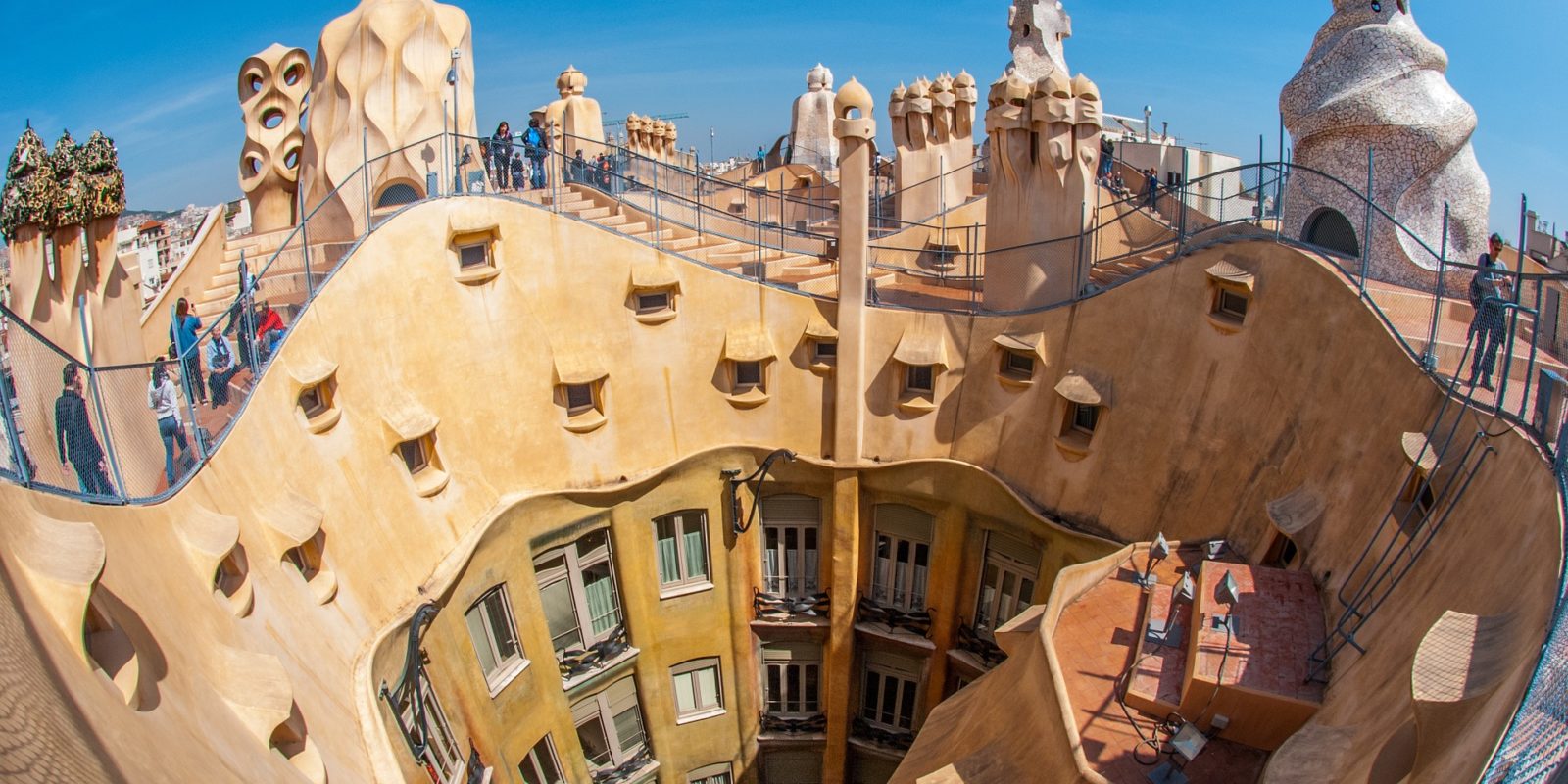 The rooftop of Gaudí’s La Pedrera, Casa Mila, BARCELONA, SPAIN