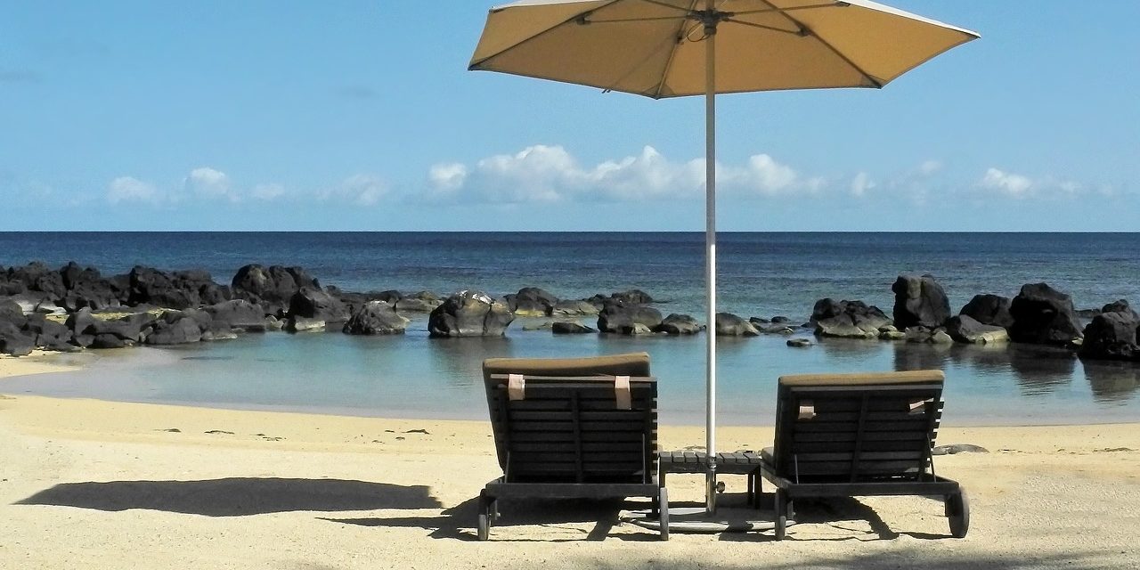 Leisure on the beach, Mauritius