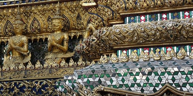 Royal Palace Gold Figures, Bangkok, Thailand