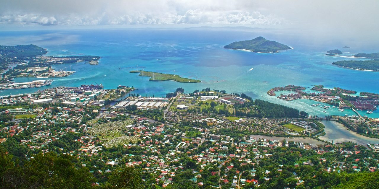 Aerial View, Mahe, Seychelles.