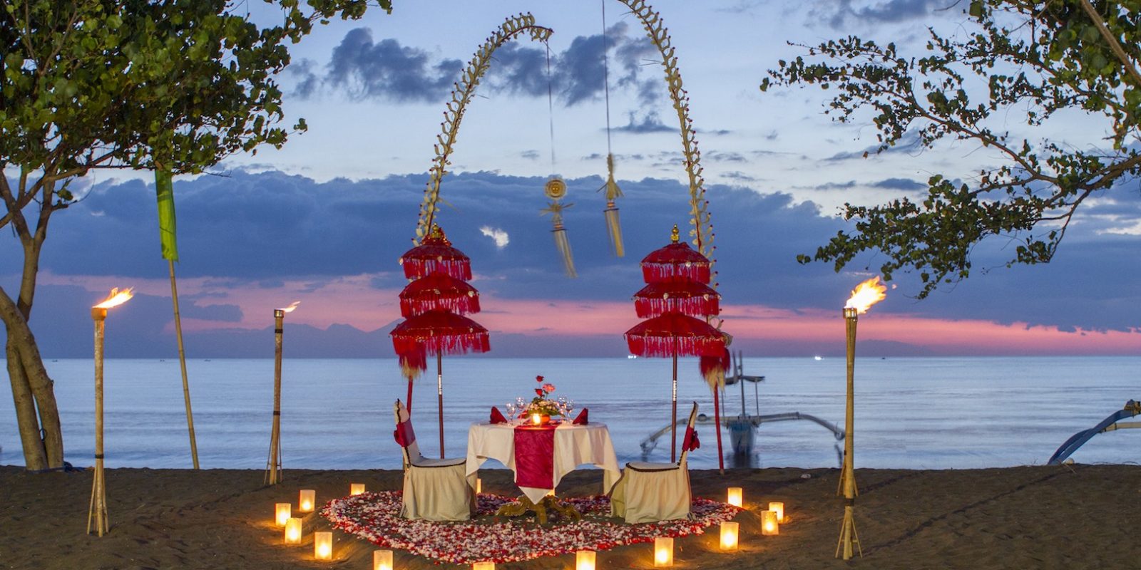 Candle-lit Dinner on the beach, Bali, Indonesia