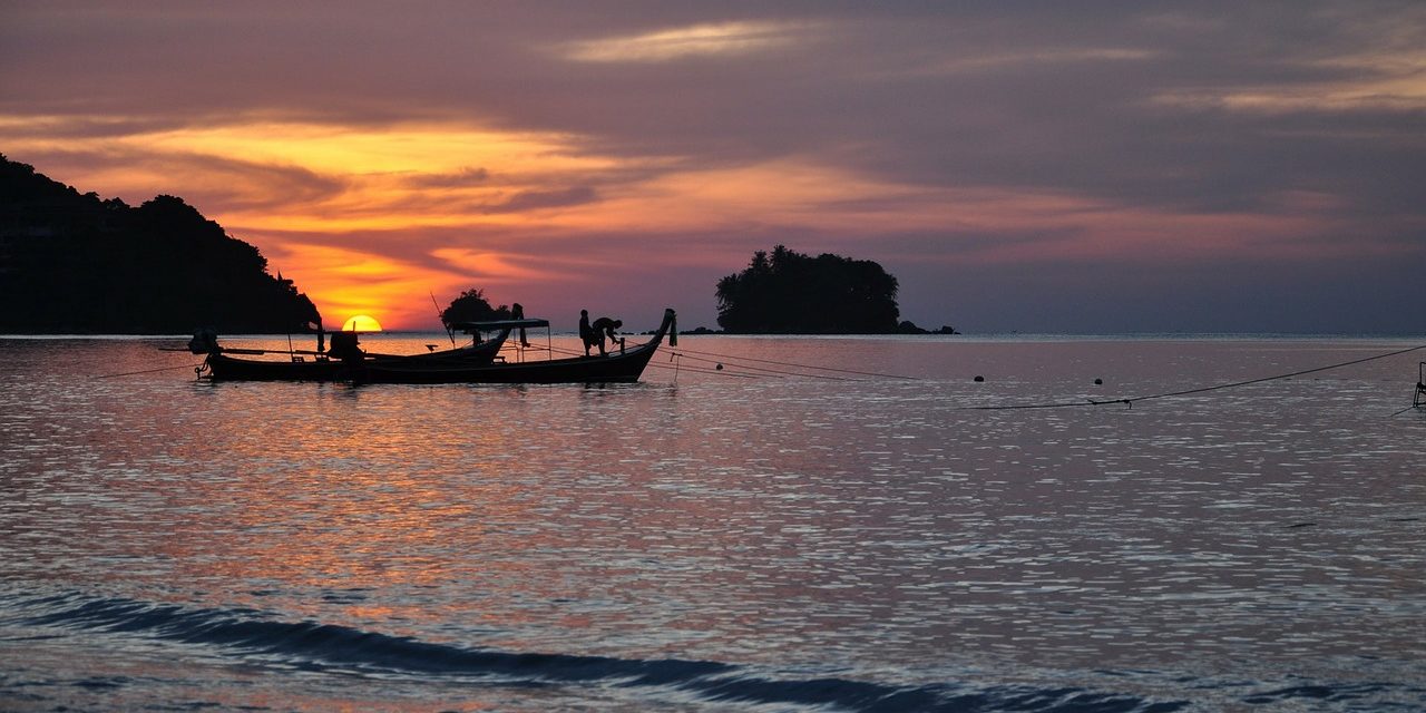 Romantic sunset, Phuket, Thailand.